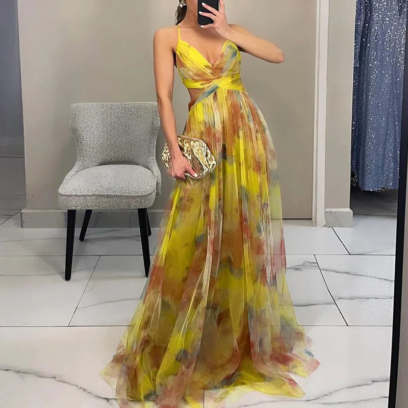 Giselle | Lummav Maxi-kleit lilleprindiga