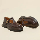 Naiste elegantne nahast Mary Janes