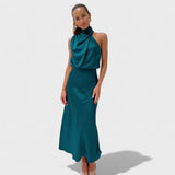 Alda - Elegantes Satin Kleid