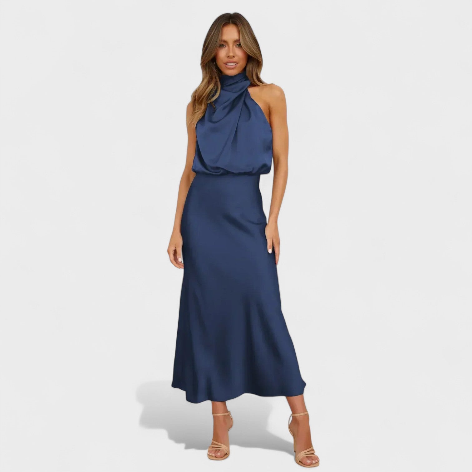 Alda - Elegantes Satin Kleid
