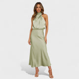 Alda - Elegantes Satin Kleid