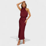 Alda - Elegantes Satin Kleid