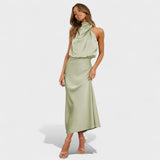Alda - Elegantes Satin Kleid