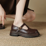 Naiste elegantne nahast Mary Janes