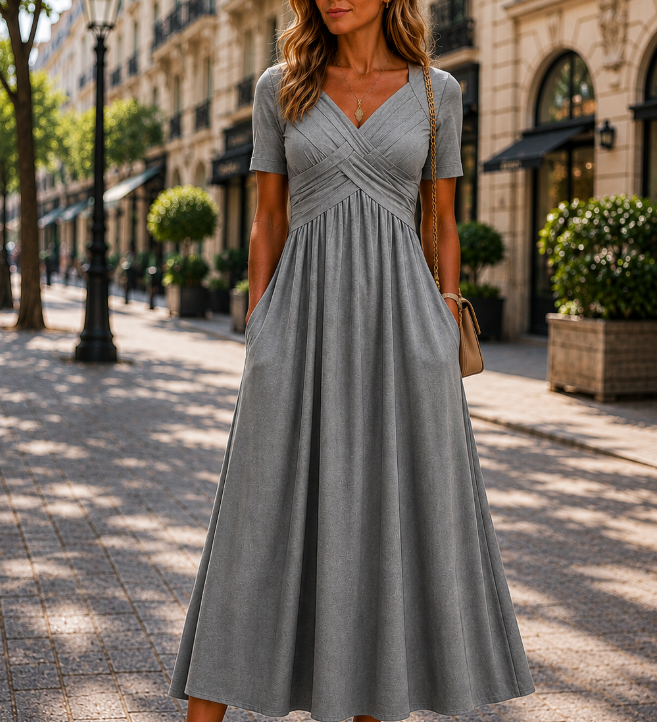 Helena | Elegantne A-line midi kleit