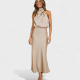 Alda - Elegantes Satin Kleid