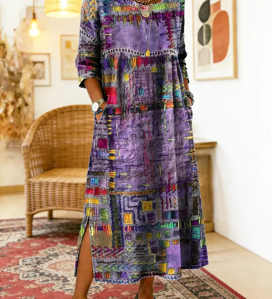 Manuela | Elegantne Patchwork Musterkleit