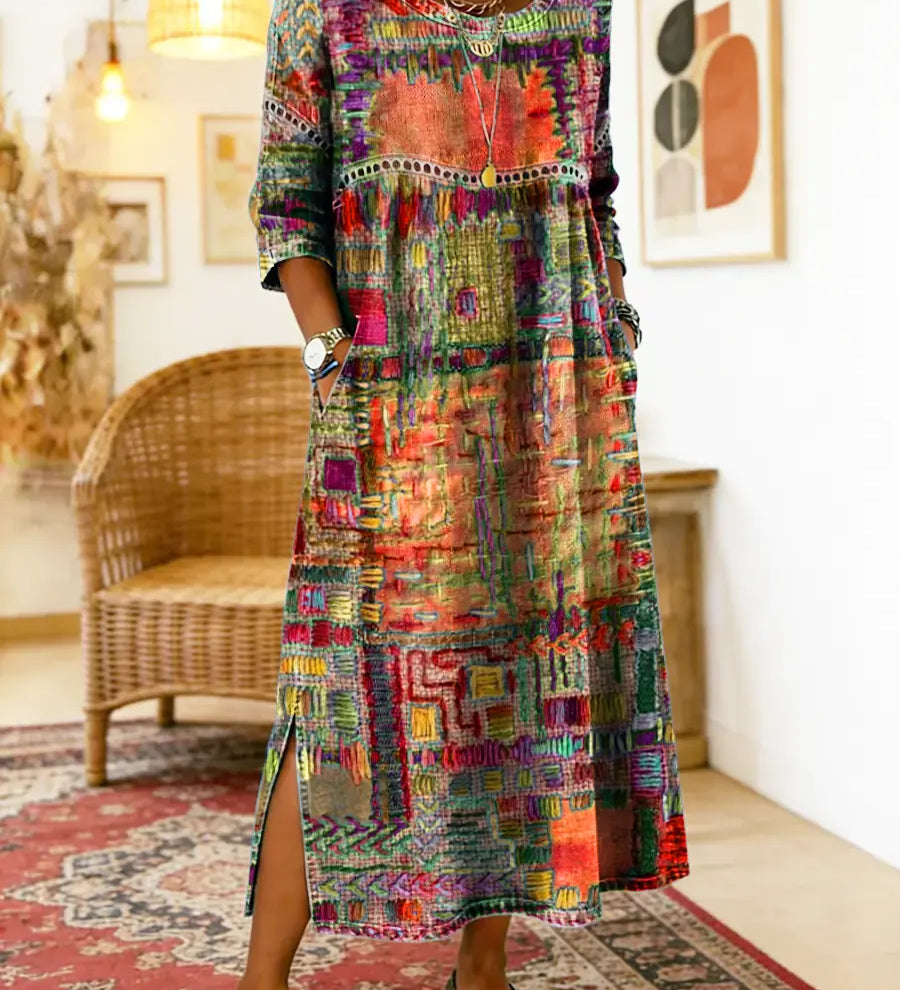 Manuela | Elegantne Patchwork Musterkleit