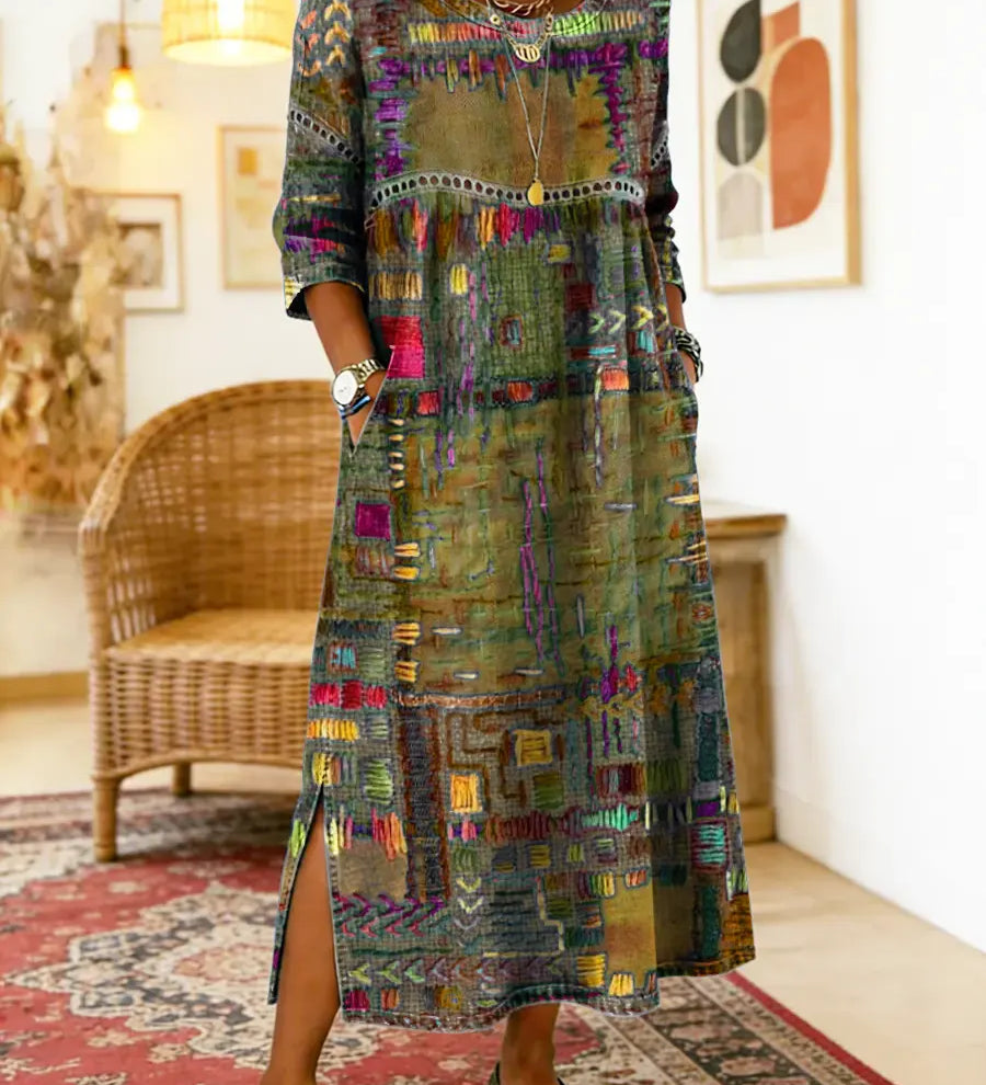 Manuela | Elegantne Patchwork Musterkleit