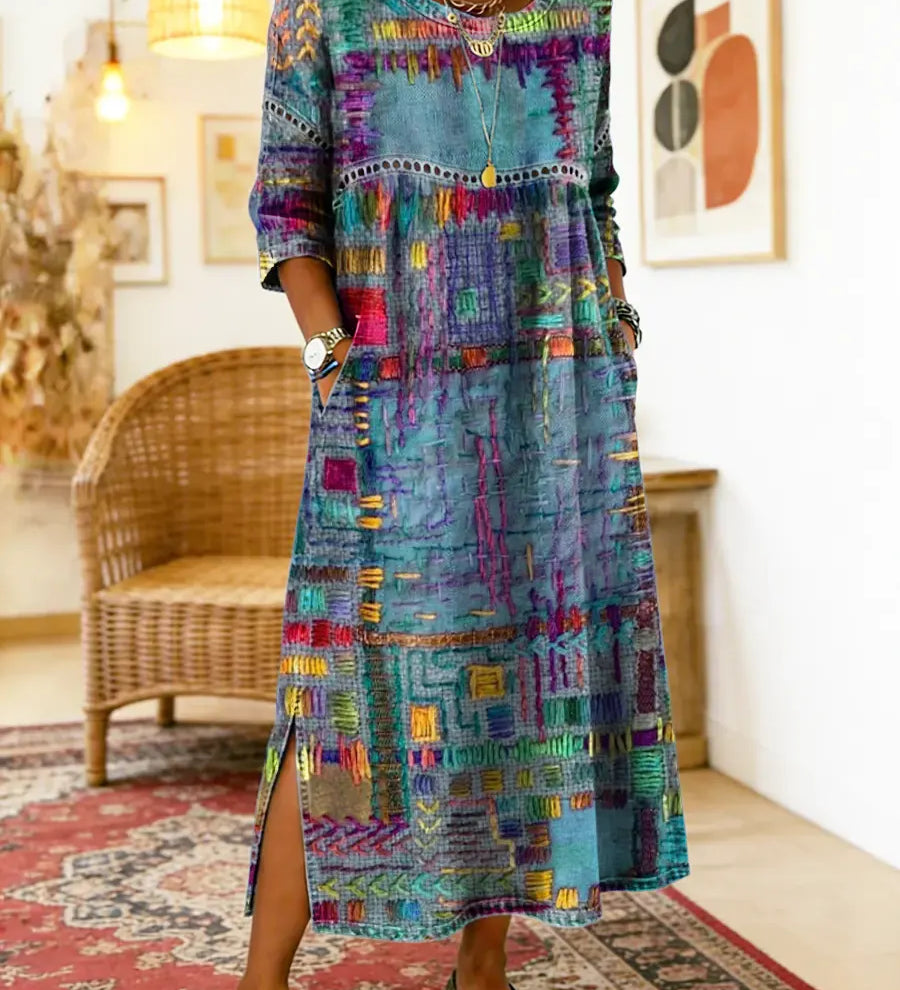 Manuela | Elegantne Patchwork Musterkleit