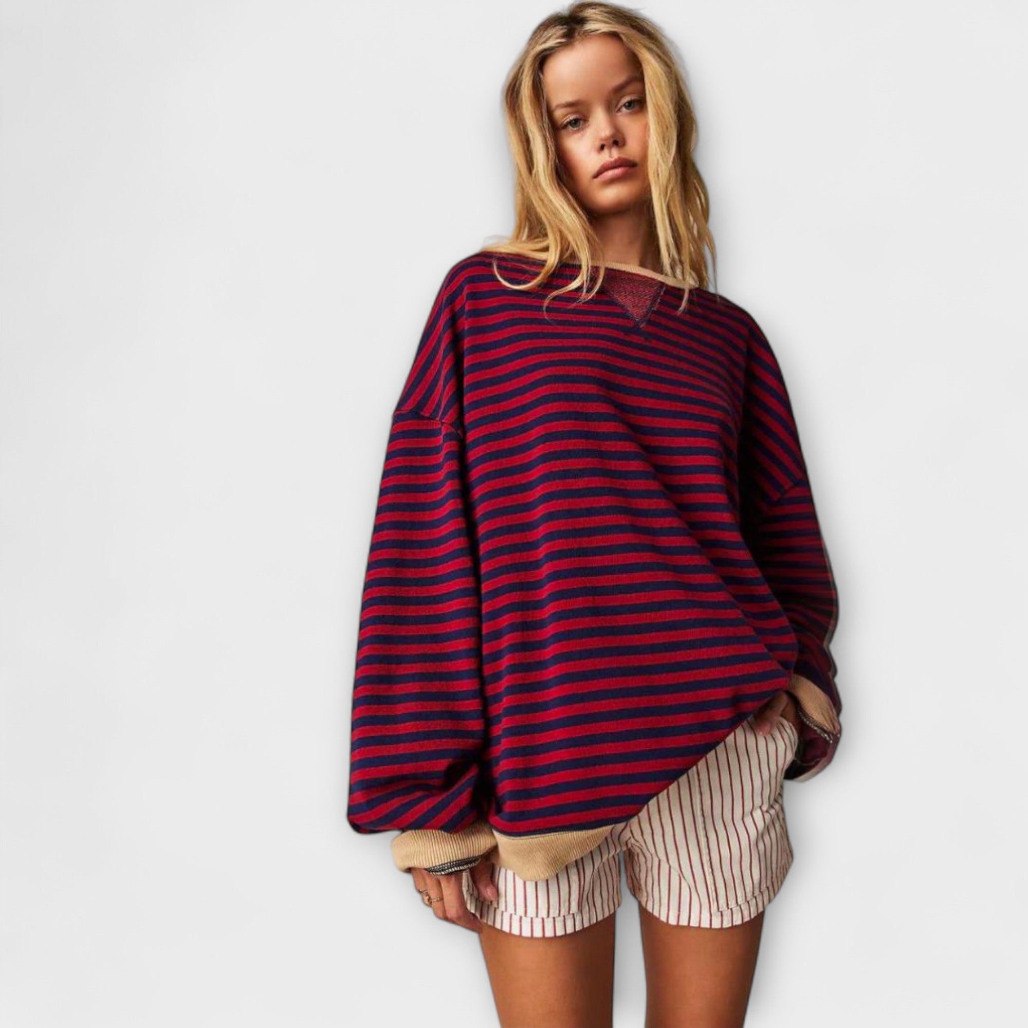 Mary - Üks suurus pruun triibuline kampsun
