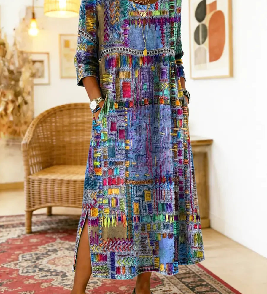 Manuela | Elegantne Patchwork Musterkleit