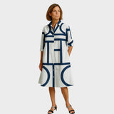 Petra - Geomeetrilise Mustriga Kleid