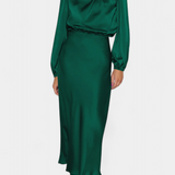 Cecila - Lillemustriga Maxi Kleit Kõrge Kraega