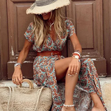 Justine | Pikk Boho-Kleit vööga