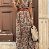 Justine | Pikk Boho-Kleit vööga