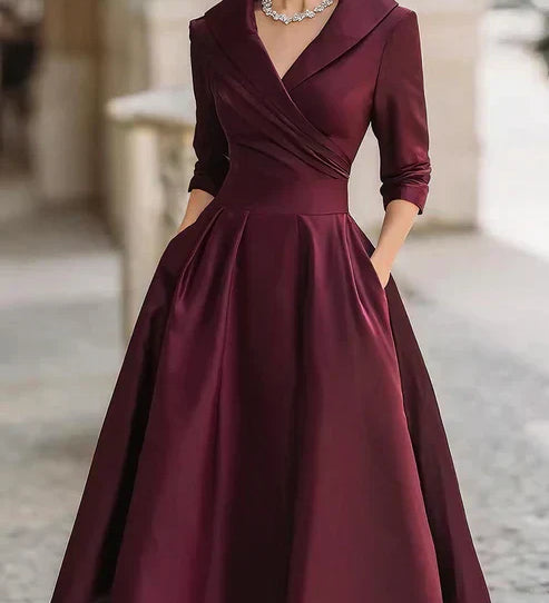 ALICIA | Elegantne midi kleit