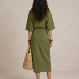 MARTA | Midi Boho Kleidid Oliiviroheline