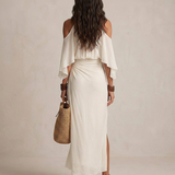 VALENTINA | Midi Kleid Halter Ebaregulaarne