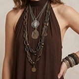 CAMILLA | Maxi Kleid Halter Tumepruun