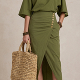 MARTA | Midi Boho Kleidid Oliiviroheline