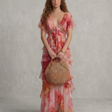 LUNA | Boho lilleline kleit volangidega