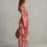 LUNA | Boho lilleline kleit volangidega