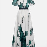 Vanessa™ - Akvarellmustriga Pikk Kleit