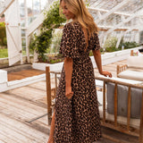 STELLA™ – Maxi leopardimustriga kleit