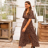 STELLA™ – Maxi leopardimustriga kleit