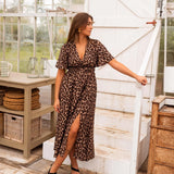 STELLA™ – Maxi leopardimustriga kleit